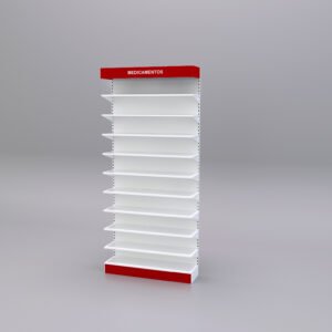 Módulo de prateleiras com aba