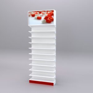 Modulo de prateleiras com caixote