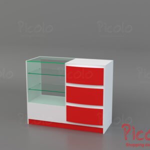 balcao atendimento com vitrine - moveis para farmacia